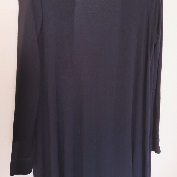 Navy Soft Surroundings long lightweight cardigan, M - Picture 6 of 8
